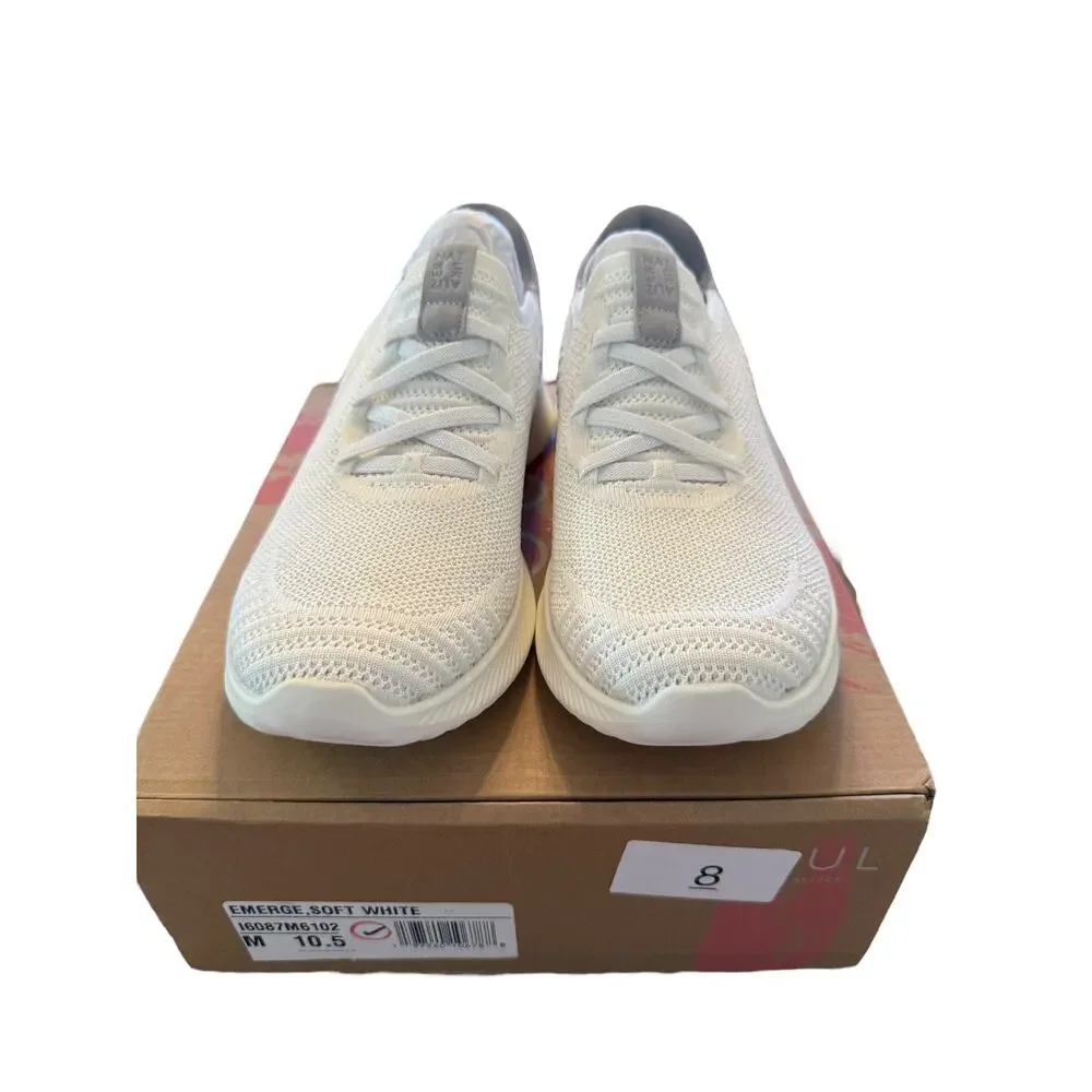 Naturalizer Women's Soft White Fabric Emerge Slip On Walking Sneakers Size 10.5